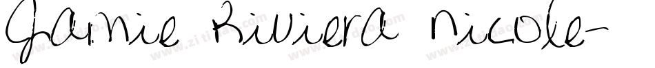 Jamie Riviera Nicole字体转换